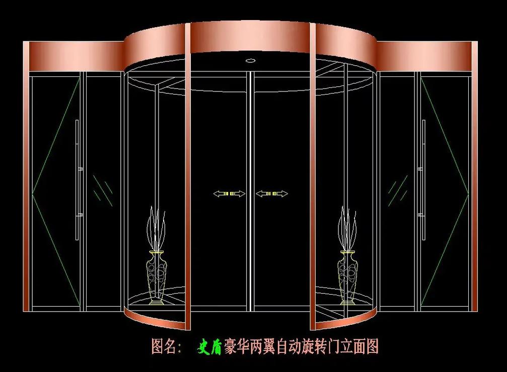 兩翼旋轉門,三翼旋轉門設計圖